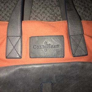 Cole Haan Burnt Orange and Navy Satchel
